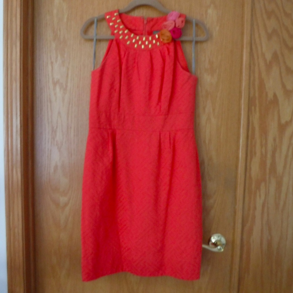 Taylor High Neck Coral Dress